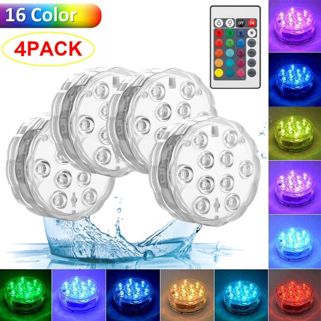 Submersible Lights - Battery Operated Remote Control LED