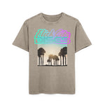 Retro Sunset Acid Washed Oversized Tee