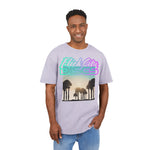 Retro Sunset Acid Washed Oversized Tee