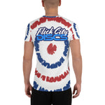 Red, White and Blue Tye Dye Men's Performance Shirt