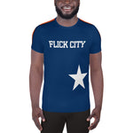 Flick City Blue Men's Athletic T-shirt