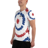 Red, White and Blue Tye Dye Men's Performance Shirt