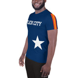 Flick City Blue Men's Athletic T-shirt