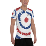 Red, White and Blue Tye Dye Men's Performance Shirt